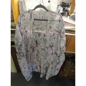 Style 5 pastel flower flowy open cover up duster or‎ tie up for top ONE Size NWT
